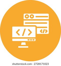 Ilustración de diseño de icono de Vector de backend
