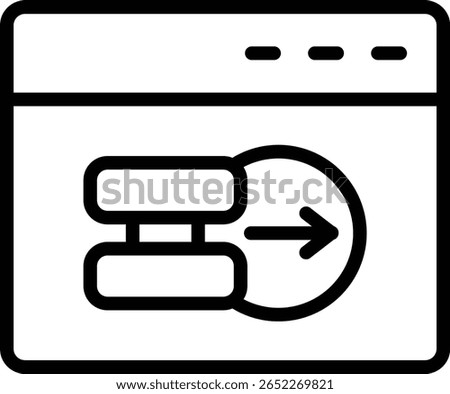 Backendspace vector line icon design