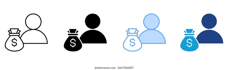 Backer Icon Set Multiple Style Collection