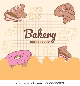 backery background design vector element