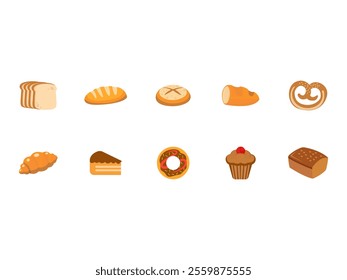 Backery Cake Illustration Element Set