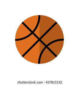 Backetball. Icon on isolated background