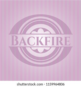 Backfire retro pink emblem
