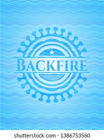 Backfire water wave concept emblem background. Vector Illustration. Detailed.