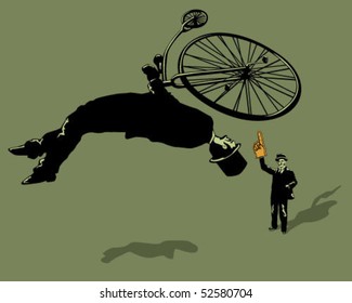 Backflip on ancient bike.