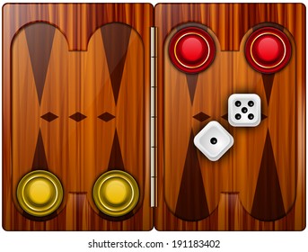 Backgammon abstract vector illustration isolated on background eps 10 / backgammon