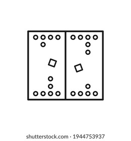 Backgammon Board Game , Flat Design Icon