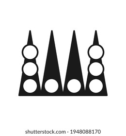 Backgammon Board Game ,Flat Design Icon