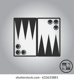 backgammon board game, table game