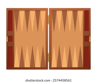 Backgammon board on white background. Vector art illustration