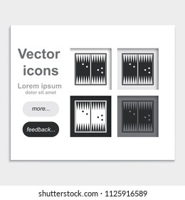 Backgammon flat placed on web page template vector icon.