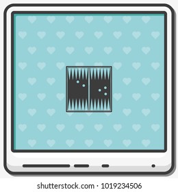 Backgammon flat vector icon.