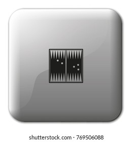 Backgammon flat vector icon.