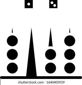 Backgammon - Gambling icon set. High quality solid vector illustration for website and mobile application.