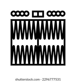 backgammon game board table line icon vector. backgammon game board table sign. isolated contour symbol black illustration