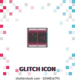 Backgammon  glitch effect vector icon.