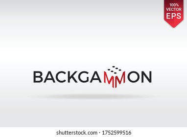 backgammon icon dice logo template vector illustration