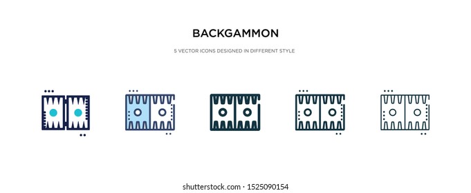 backgammon icon in different style vector illustration. two colored and black backgammon vector icons designed in filled, outline, line and stroke style can be used for web, mobile, ui
