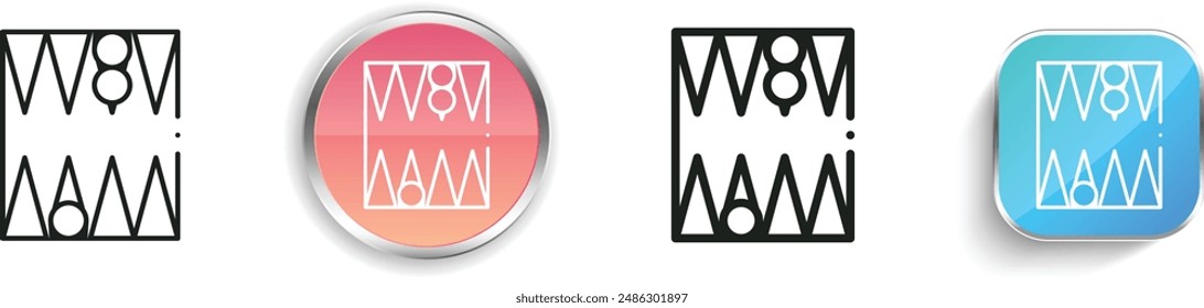 backgammon icon. Thin Linear, Regular and Button Style Design Isolated On White Background