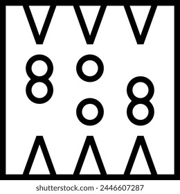 backgammon icon. Thin linear style design isolated on white background