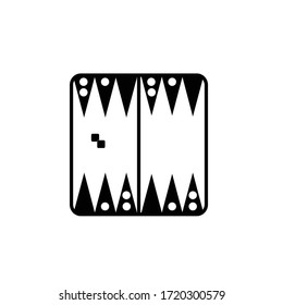 Backgammon icon vector white and black