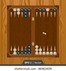 Backgammon set for game development interface design
