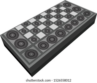 Backgammon - Traditional Turkish Lebanese Arabic Board-game - Illustration Isolated