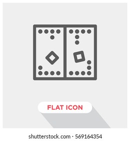 Backgammon vector icon, game symbol. Modern, simple flat vector illustration for web site or mobile app