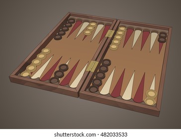 backgammon wooden tavli board game