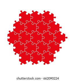 Backgriound hexahedron puzzle pattern. Hexagon puzzle piece wallpaper template. banner presentation.