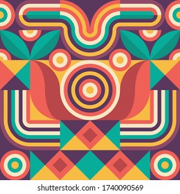 Backgroun geometric poster design. Abstract modern pattern. Magic religion concept banner. Vector illustration.
