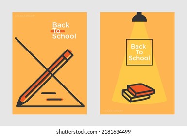 backgroun illustrator for poster or banner, back to school template