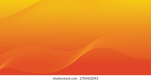 Antecedentes naranja y amarillo Vector de línea de onda Abstack. eps 10