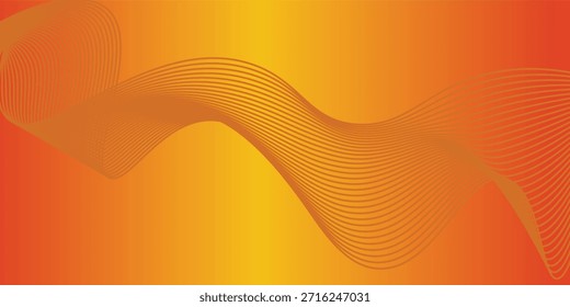 Backgroun orange and yellow Abstack Wave line vector. eps 10