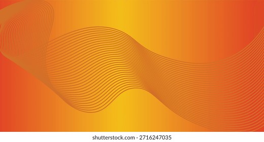 Antecedentes naranja y amarillo Vector de línea de onda Abstack. eps 10