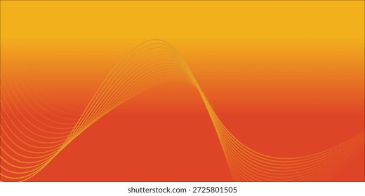 Backgroun orange and yellow Abstack Wave line vector.art,ilustration,modern