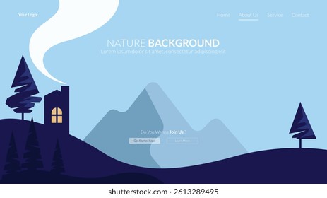 BACKGROUND 125 WITH VECTOR ILLUSTRATION OF NATURE FOR BRANDING PROJECTS