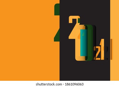 Background 2021, calendar 2021 to commemorate the new year