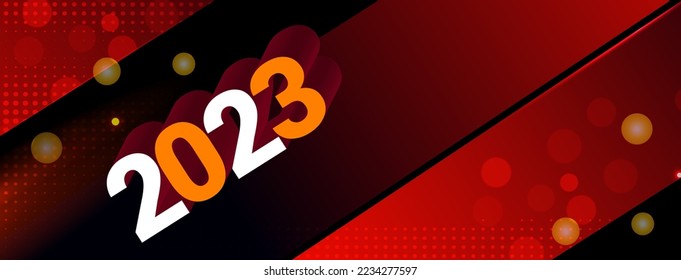 Antecedentes 2023 Nuevo año diseño vectorial de ilustración vectorial