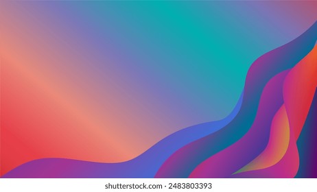 Fondo 3D Abstractas Moderno, impresionantes ondas coloridas con una combinación de colores perfecta