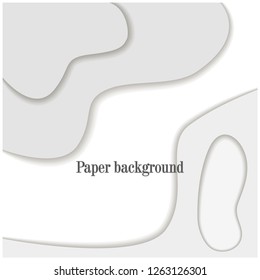 
Background with 3D abstract paper cut shapes. White background. Vector design layout for business presentations, flyers, posters and invitations.
