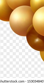 Background with 3d balls. Round Sphere of geometric objects, pearl made of metal and plastic. Template with transparency for social media story, social networks. vector illustration