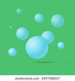 Fondo con bolas 3d Vector