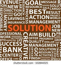 Background of 3d different business words