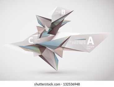 Background of 3d geometric shapes.