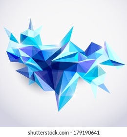 Background of 3d geometric shapes.