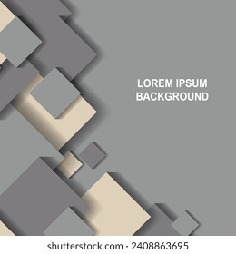 Background with 3D geometric squares shape. Design for  your website, template, presentation