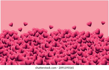 Background from 3d hearts. Valentine's day and love.