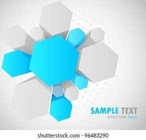 Background With 3d Hexagon