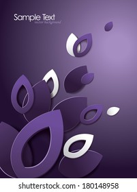 Background with 3D Leaves.